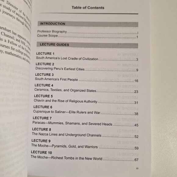 Guidebook Lost Worlds Of South America The Great Courses 2012 BOOK ONLY - Picture 2 of 7